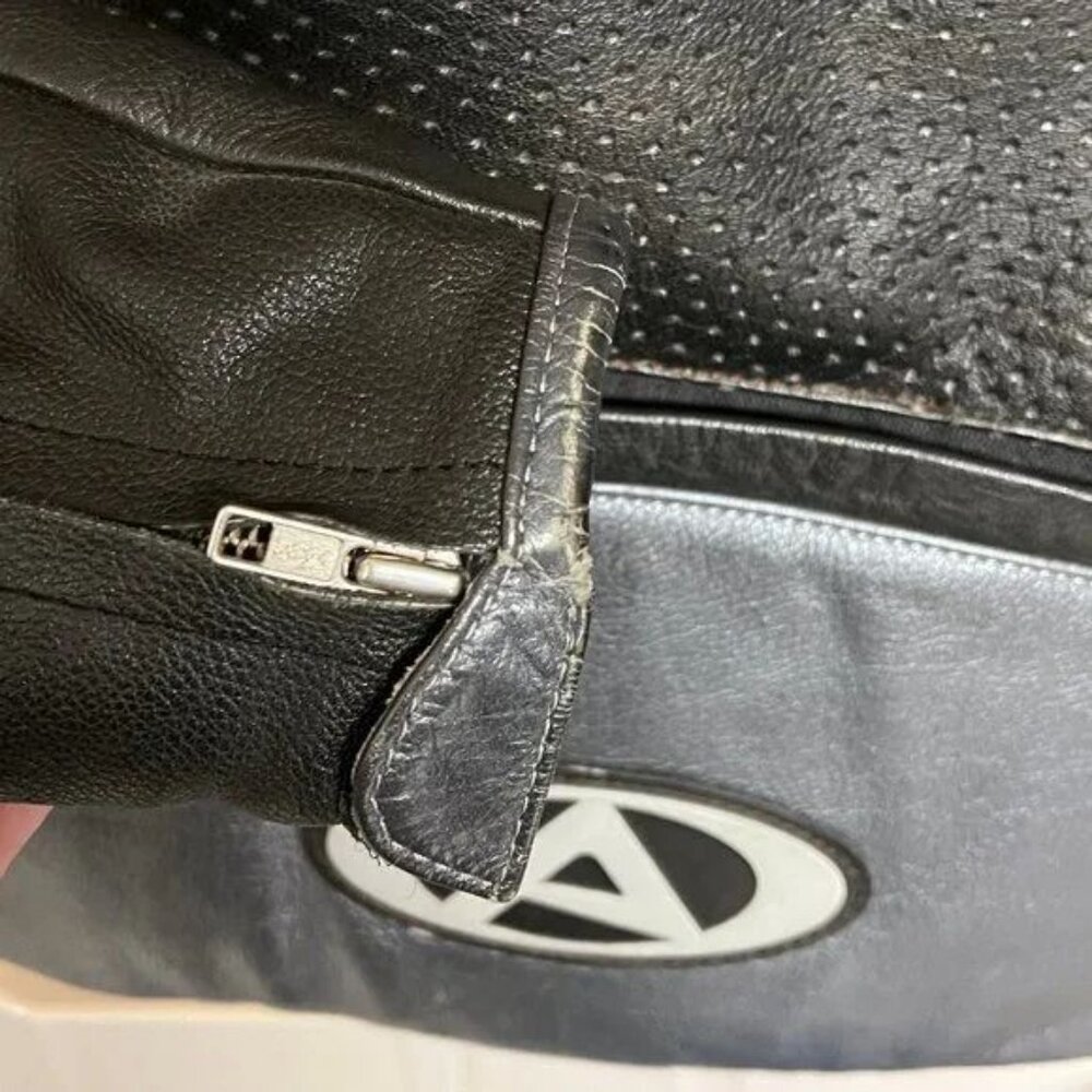 AGVSPORT BREEZE Real Leather Perforated Cycle 🏍️ Jacket w/ ARMOR💪 🛡️-Size 48 - Picture 10 of 12